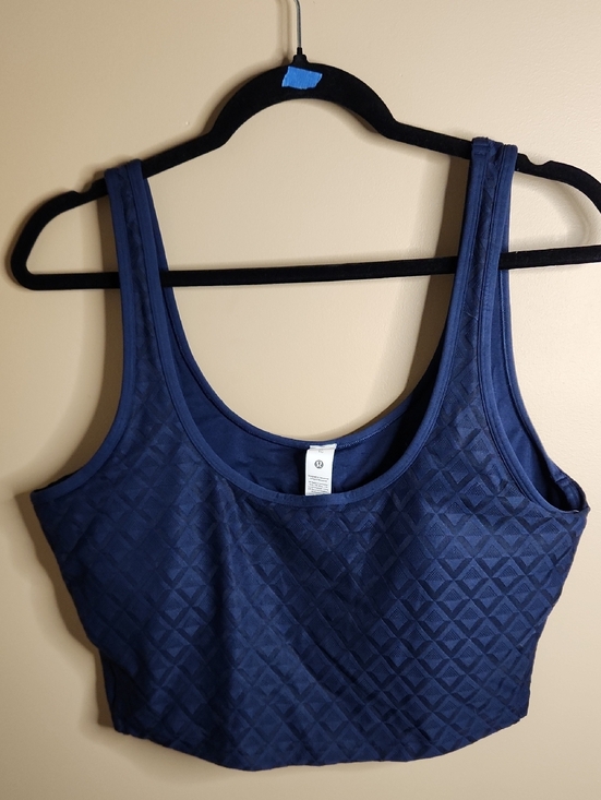 lululemon athletica Other - Lululemon Textured Mesh Tennis Tank Top *Medium Support in Club Blue. SzXL